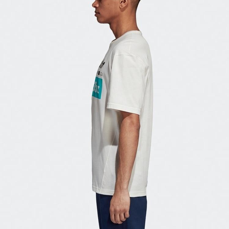 adidas originals kaval grp tee Loose Logo Short Sleeve White Men's DH4973