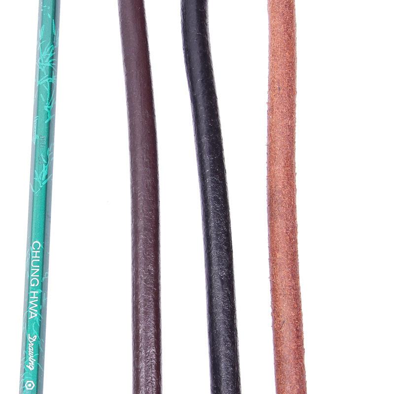 Fai da te Cerchio Primo Strato, Colore Naturale, Nero, Caffè Colore Primario Pelle Corda di Cuoio Bovina, ******** Corda Corda di Trazione Braccialetto 10 Mm
