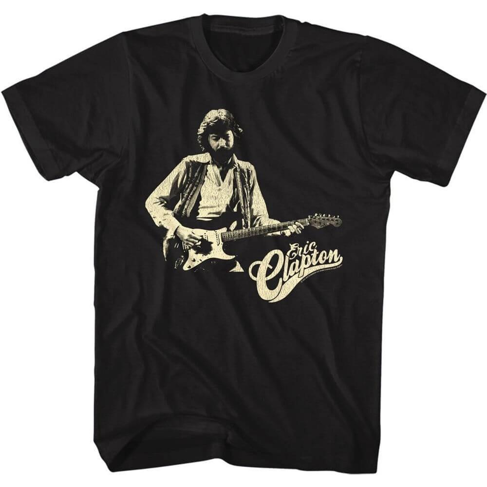 

Eric Clapton with Guitar Short Sleeve Cotton Black All Size Shirt FA752 Unisex T-Shirt XXXL