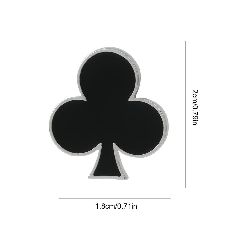 

Creative Poker Icon Brooch Fashion Small Badge Spades Buckle Pin Collar Ornament Europe America Playing Cards Breastpin