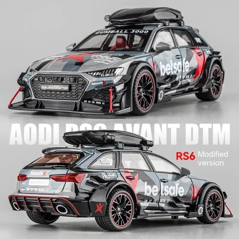 Mașină Model Aliaj Turnat Sub Presiune RS6 Racing Scară 1/24 - Articol Elegant de Colecție, Cadou Perfect pentru Iubit, Obiect de Colecție demn de Expus