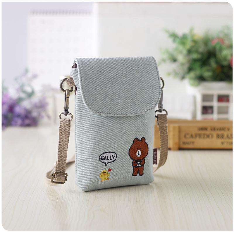 6" Rankinė per petį telefonui - Moteriškas medžiaginis pakabukas ant kaklo ir piniginė monetoms iPhone 7 Plus