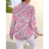 Elegant Women's Long Sleeve Paisley Shirt