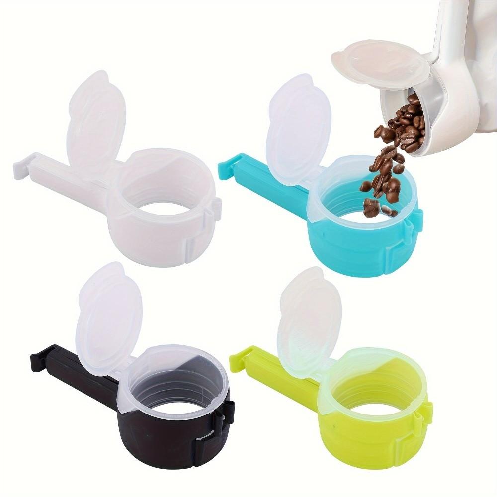 4 pcs Pour Spout Food Bag Clips Plastic Snack Bag Sealer Bag Sealer Clips Pet Food Storage