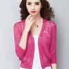 V Neck Short Cover Up Cardigan Lace Knit Air Conditioning Sweater Coat Small Shawl Summer Women Thin