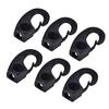 6 Pcs Nylon Lashing Shock Hook for Boat Canoe Kayak Boating Accessories Black