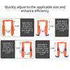4Pcs Adjustable Door Lock Drilling Kit Featuring Reinforced Plastic Guide for Easy Installation Standard Size