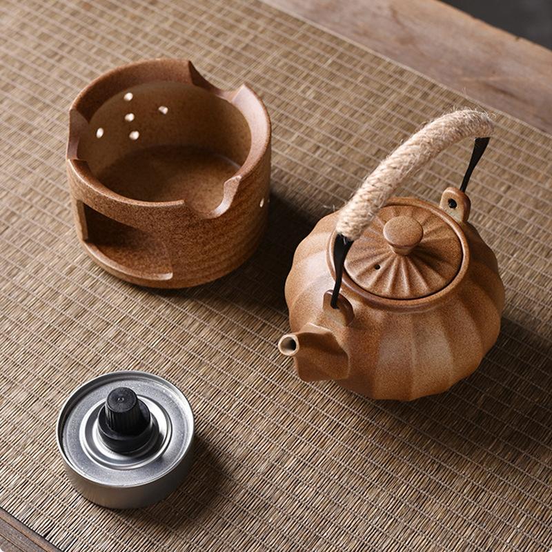 Firewood burning warm tea, stove making tea, portable travel tea set, outdoor enterprise business souvenir