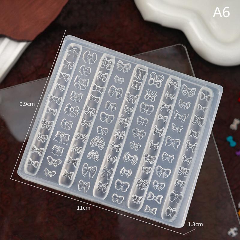 3D Mini Silicone Mold Butterfly Flower Nail Art Decorations Nails DIY Design Flower Shell Nail Mold Stamping Plate Manicure Mold