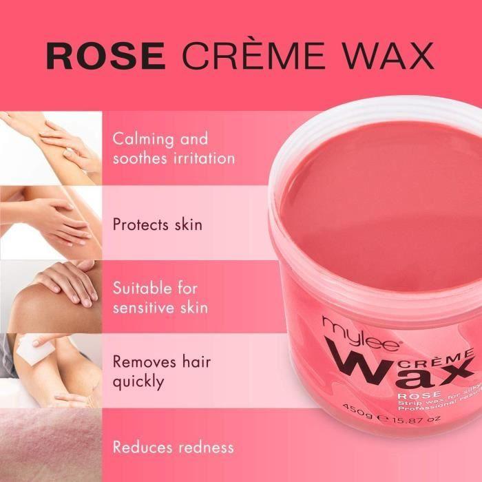 Crème d'épilation - mylee rose - 425g - hypoallergénique - cire chaude - sans bande