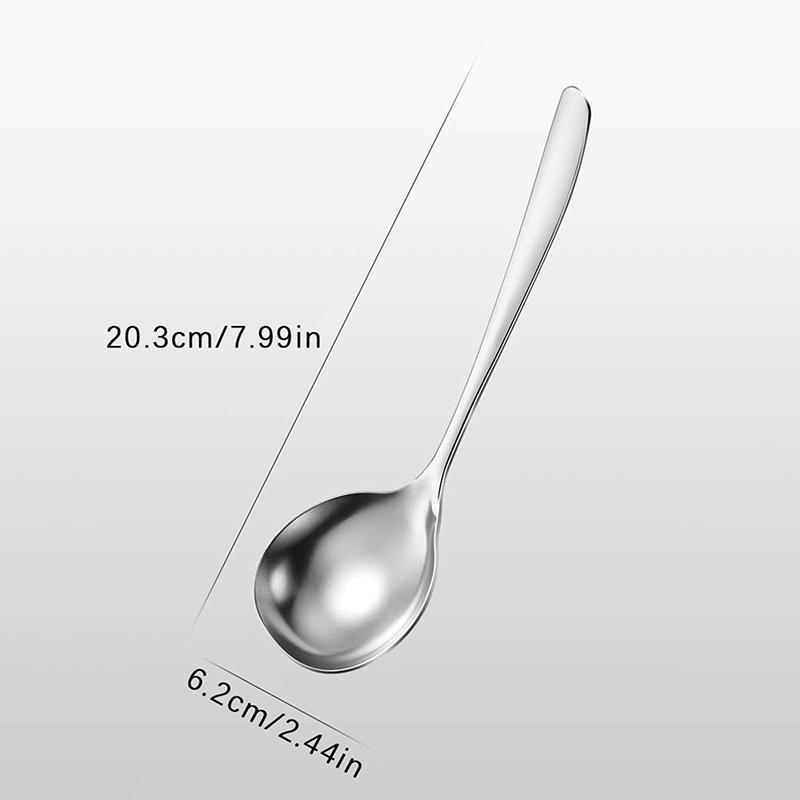 Paslanmaz Çelik Kaşık Uzun Saplı Yemek Kaşığı Pot Çorba Kepçesi Ramen Erişte Kepçe Mutfak Sofra Pişirme Gereçleri