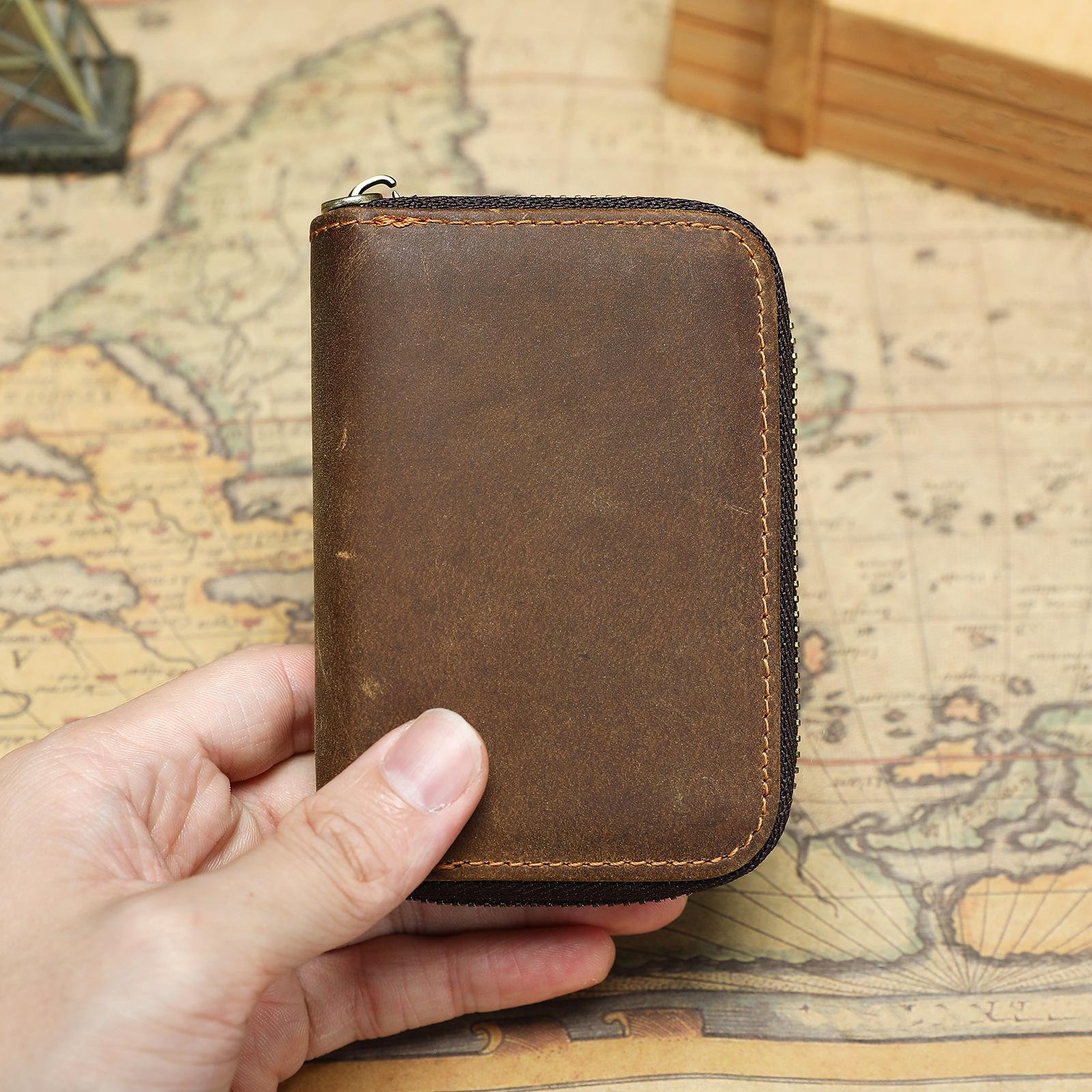 

Large-capacity Zero Wallet, Retro Multi-card Slot Bag, Large-capacity Bag кавовий