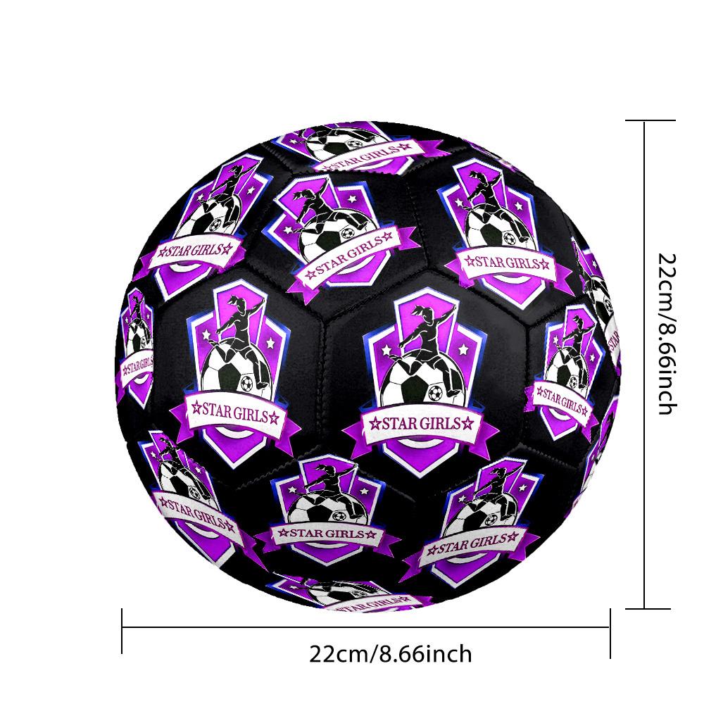 1pc Star Girls Soccer Size 5 Soccer Ball Professional Match Training Football Indoor &Outdoor Sports Ball Lightweight Durable c6564