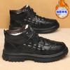 Men's Winter Boots Winter Ankle Boots Wool Snow Boots Men Cotton Shoes High Top Suede Leather Shoes Men's Shoes Large Size 47 48