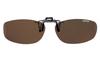 Meigan Polarized Sunglasses, Eyeglasses-mount Type, Brown, Size M, with Clip-on Keeper and Side Cover (9323-01)