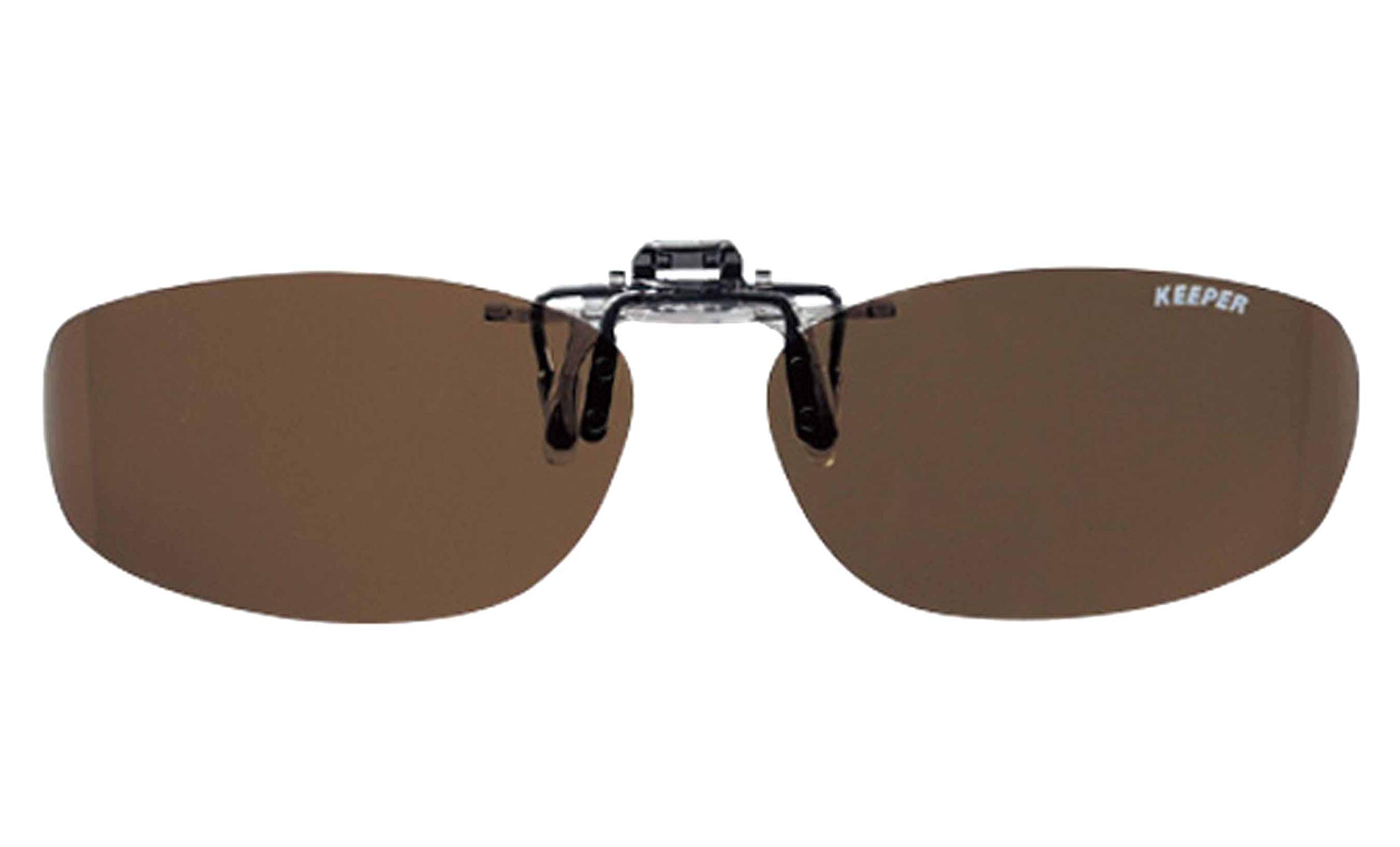

Meigan polarized sunglasses, eyeglasses-mount type, brown, size M, with clip-on keeper and side cover (9323-01)