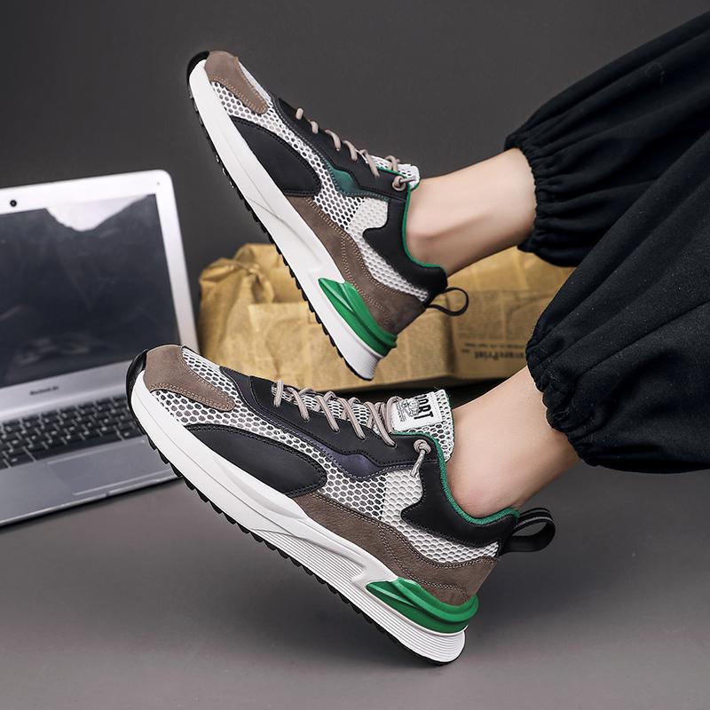 Мужские повседневные спортивные кроссовки с полой сеткой — фото 4