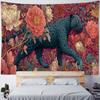 European Cheetah Art Tapesty Flower Tropical Plant Fabric Wall Hanging Home Dormitory Bedside Decorative Tapestry