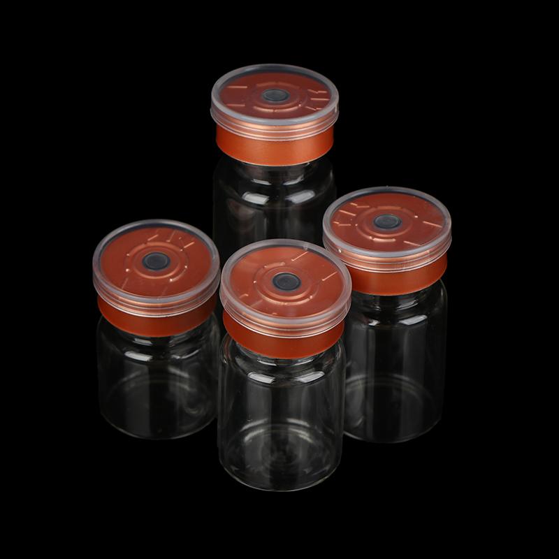 10Pcs 3Ml 5Ml 6Ml 10Ml Vials Leak-Proof Dust-Resistant Rubber Stopper Flip Off Caps Burr-Free Aluminum Cap Glass Bottles