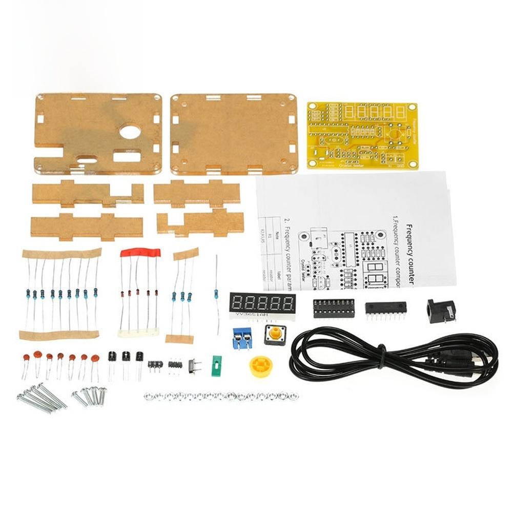 1Hz-50MHz Frequency Counter DIY Kit With Shell For Oscillator Tester 30V Signal Capacity Testing 5-12V