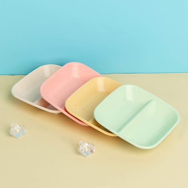 Creative Double-Compartment Seasoning Dish for Home Kitchens