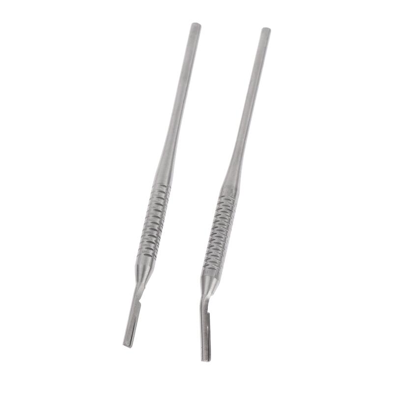 1/2 Stück Premium Edelstahl Dental-Skalpellgriff für Klinge Nr. 3 - Professionelles Oralchirurgie-Instrument für Zahnärzte