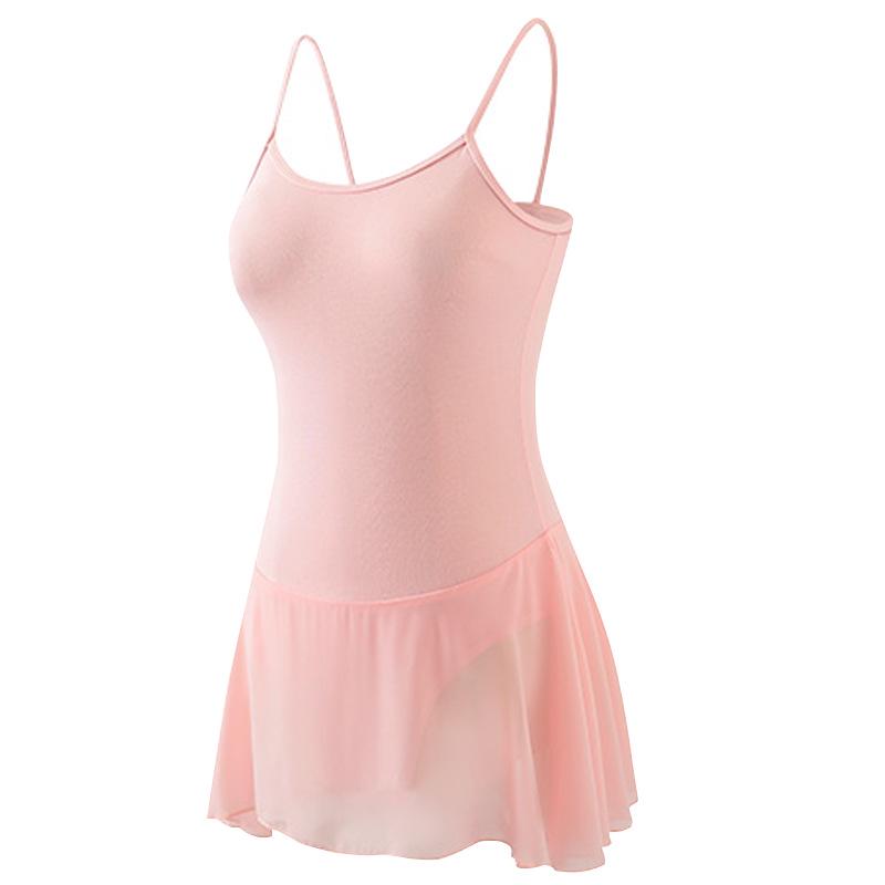 

Балетный купальник с юбкой из тюля - Дизайн на бретелях для катания на коньках и гимнастики M розовый
