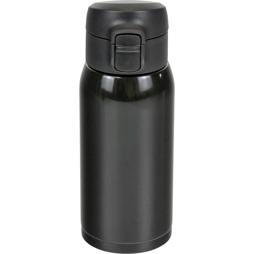 Wahei Freiz Moteco 350ml Mug Vacuum Keeps Hot or Cold RH-1819 Bottle, Black, One-Touch Stopper, Insulated,