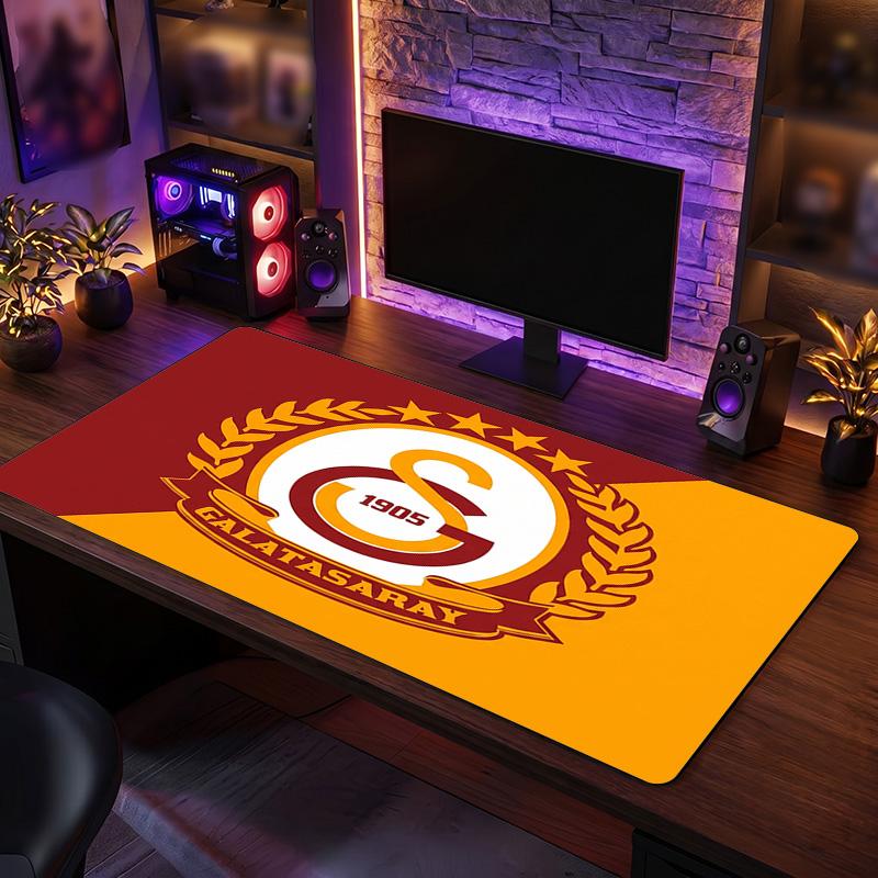 Tappetino per Mouse con Motivo a Tema Galatasaray FC, Tappetino da Scrivania XXL per Gaming con Logo Calcistico, Tappetino Antiscivolo per Mouse del Computer