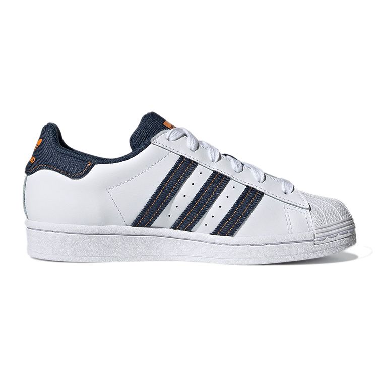 Adidas Originals Superstar Series J Low Top Kids Skate Shoes Kids Sneaker White Blue H04025