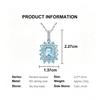 925 sterling silver necklace pendant natural Sky Blue Topaz elegant and noble for women anniversary & banquet & engagement gift