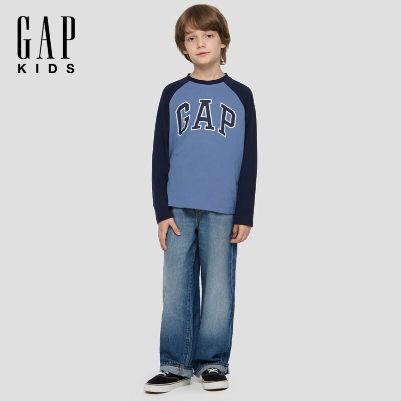 Gap Kids  Letter Logo Colorblock Raglan Long Sleeve T-Shirt 140/68