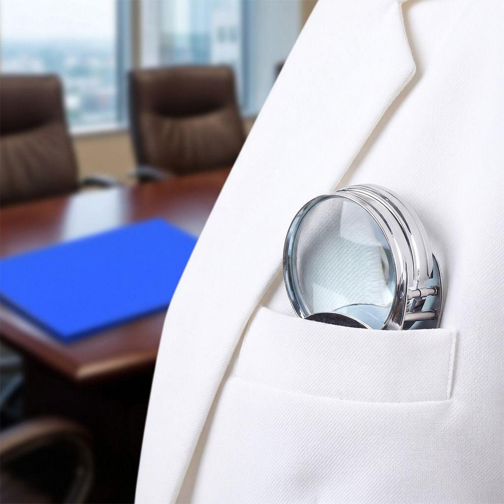 Portable Folding Round Magnifier Folding Design Mini Portable Reader  Students