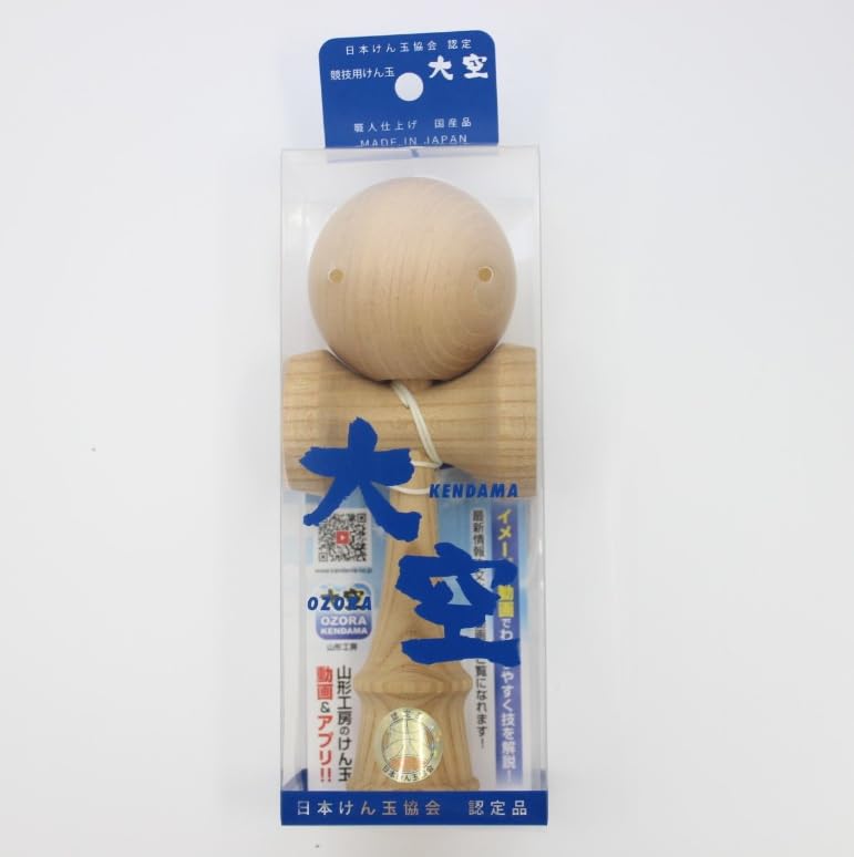 OOZORA Kendama by Yamagata Kobo, Certified by the Japan Kendama Association, Competition-Grade Kendama (Keyaki)