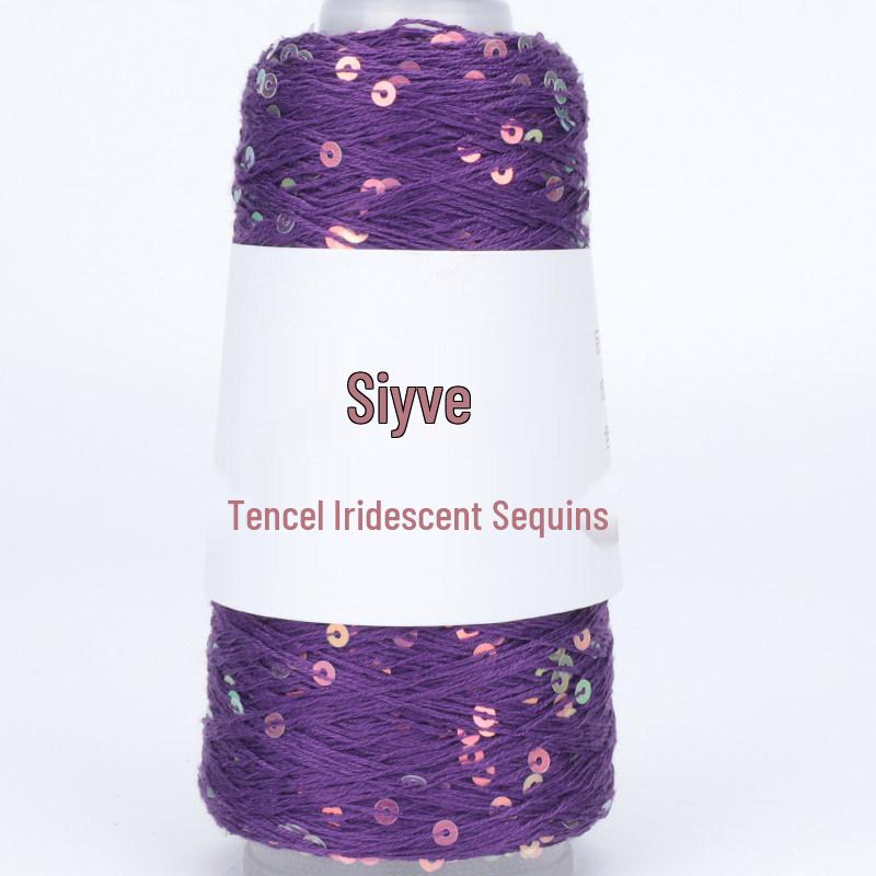 Si Yue Tencel Iridescent Paljettgarn: Handstickat Mode Bländar