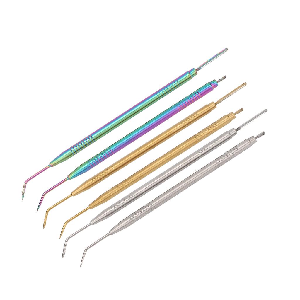 2pcs Eyelash Lift Separator Tools Double Headed Stainless Steel Lash Separation Rod with Comb