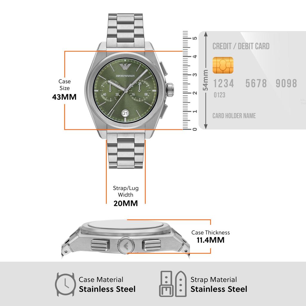 Emporio Armani AR11640 Silver Watch Men's