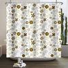 Fresh Flowers Print Shower Curtain Small Floral Home Bathroom Decoration Bath Curtains Waterproof Polyester Fabric With 12 Hooks
