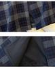 Women's Woolen Plaid High-Waisted A-Line Midi Skirt with Back Slit – 2025 Autumn/Winter Collection