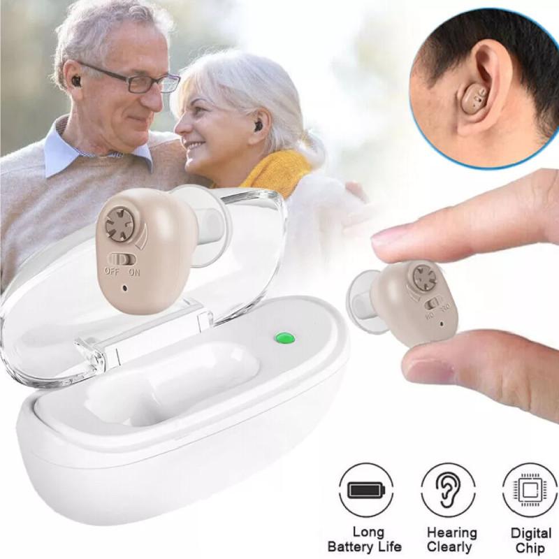 Aid Hearing Elder In Ear Mini Invisible Adjustable Tone Sound Portable Amplifier