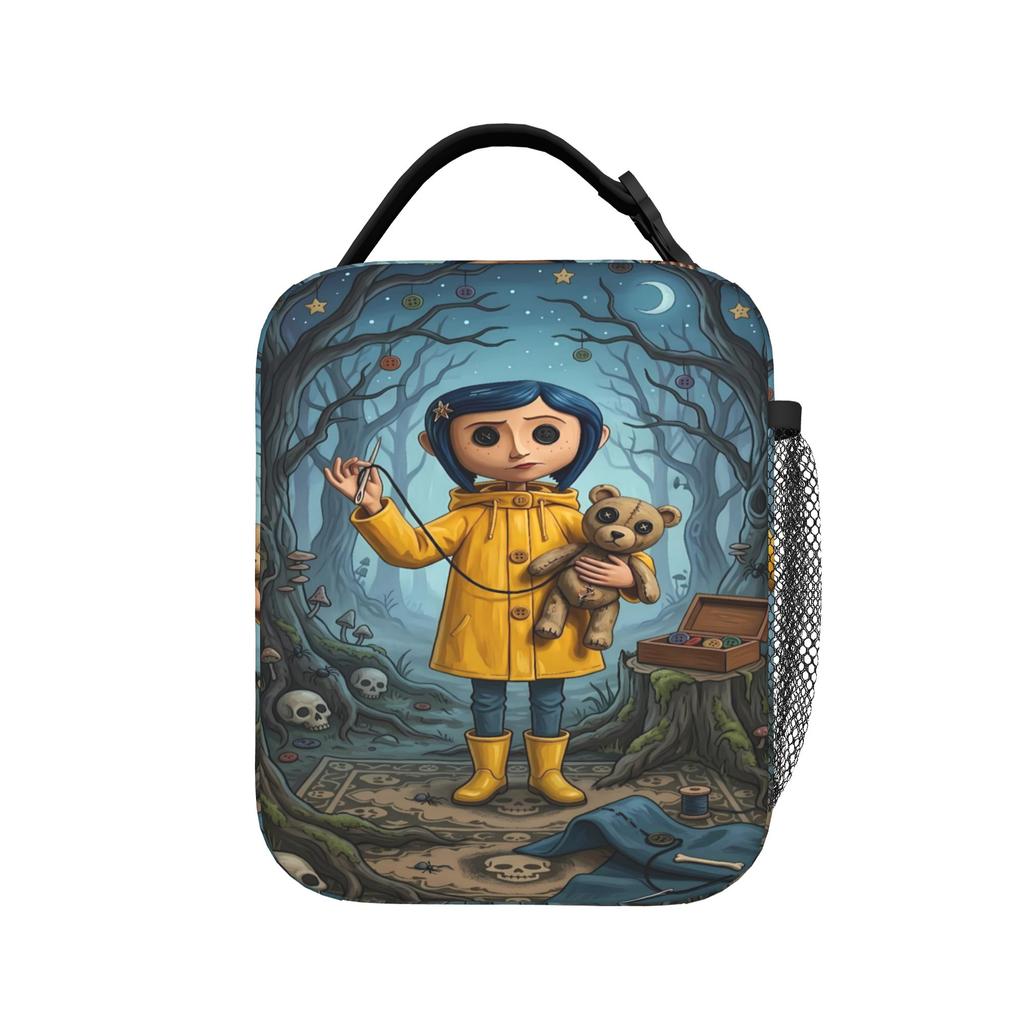 Coraline Moon Manga Lunch Bag Cute Lunch Box For Child Outdoor Picnic Cooler Bag Oxford Thermal Lunch Bags