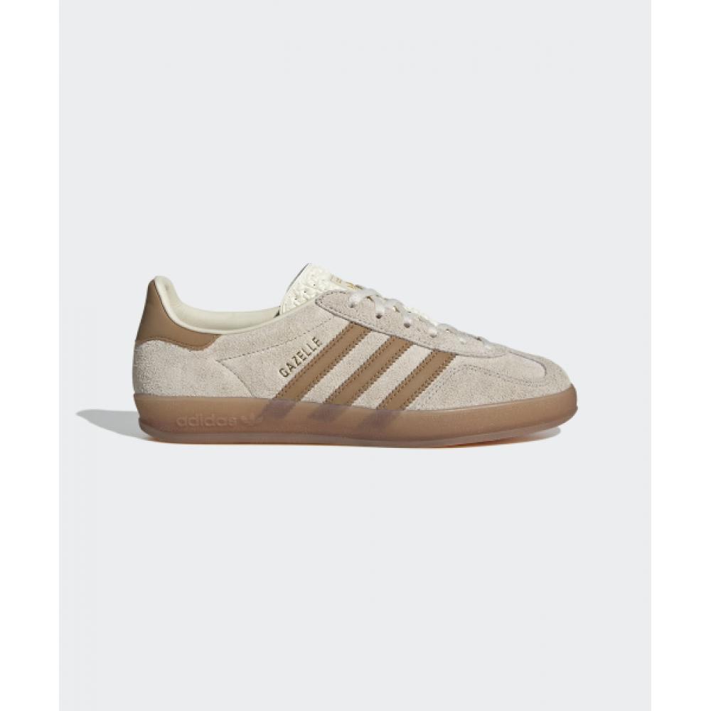 Adidas Gazelle Indoor   Wonder White Brown Jr2726