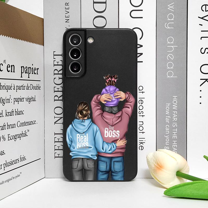 Super Mom and Super Dad Baby Family Phone Case for Samsung Galaxy A15 A35 A55 A16 A54 A53 A52 A71 5G Soft Covers Boy Girl Fundas