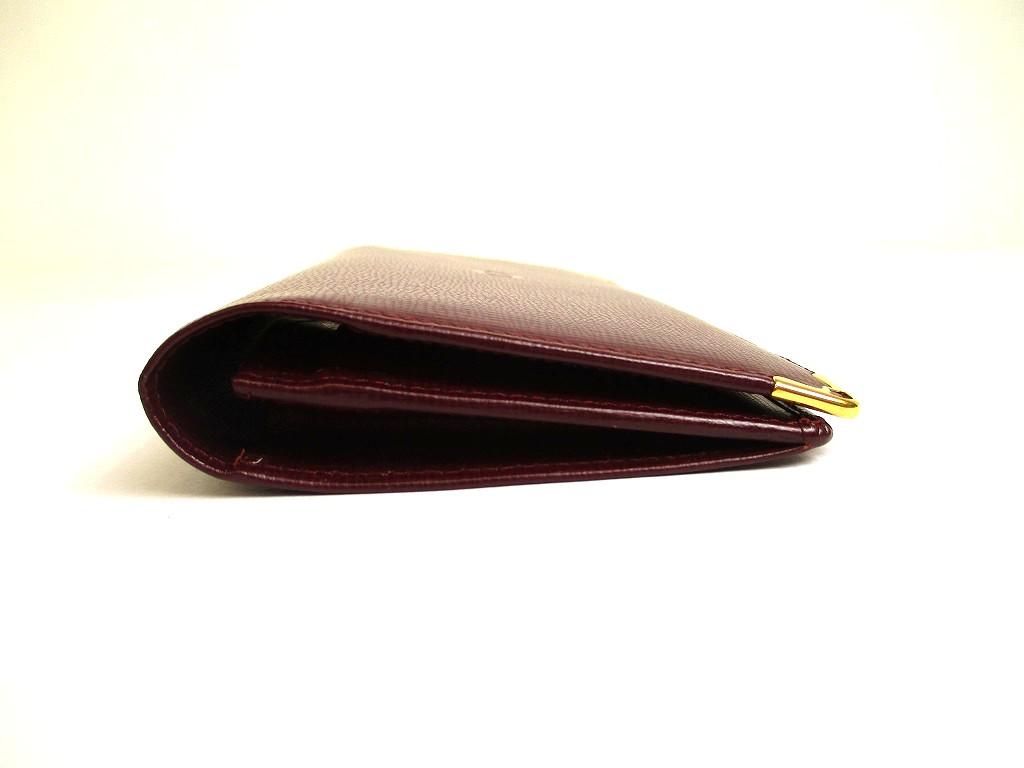 Authentic Cartier Must de Cartier Bordeaux Leather Bifold Long Wallet #a754  Refurbished