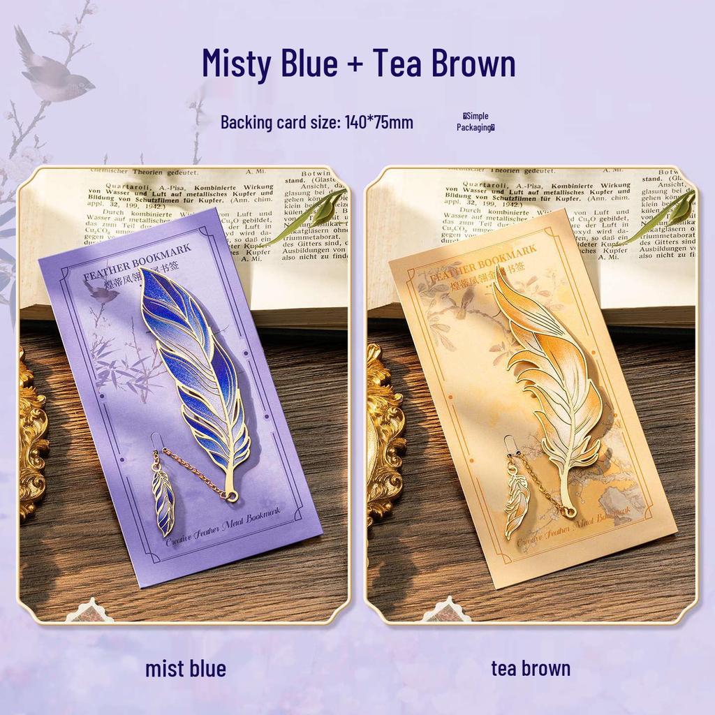 High-End Feather Bookmark Party Favors and Graduation Gifts for Classmates