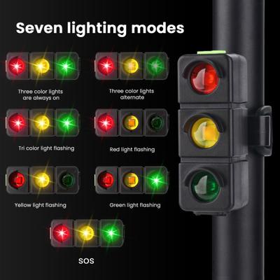 Semafory Zadní světlo na kolo 3 barvy USB dobíjecí Univerzální MTB Silniční Horské kolo Noční jízda Výstražný popruh Zadní světlo Příslušenství na kolo