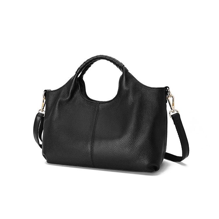 

Женская сумка через плечо из натуральной кожи большой вместимости 2025 года — мягкая, универсальная и стильная чёрный