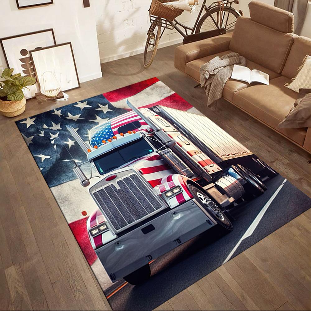 Kw Heavy Trucks Area Rug Perfect For Dormitory Game Room Study Room Decorate Room Antislip Carpet Decorate Offices