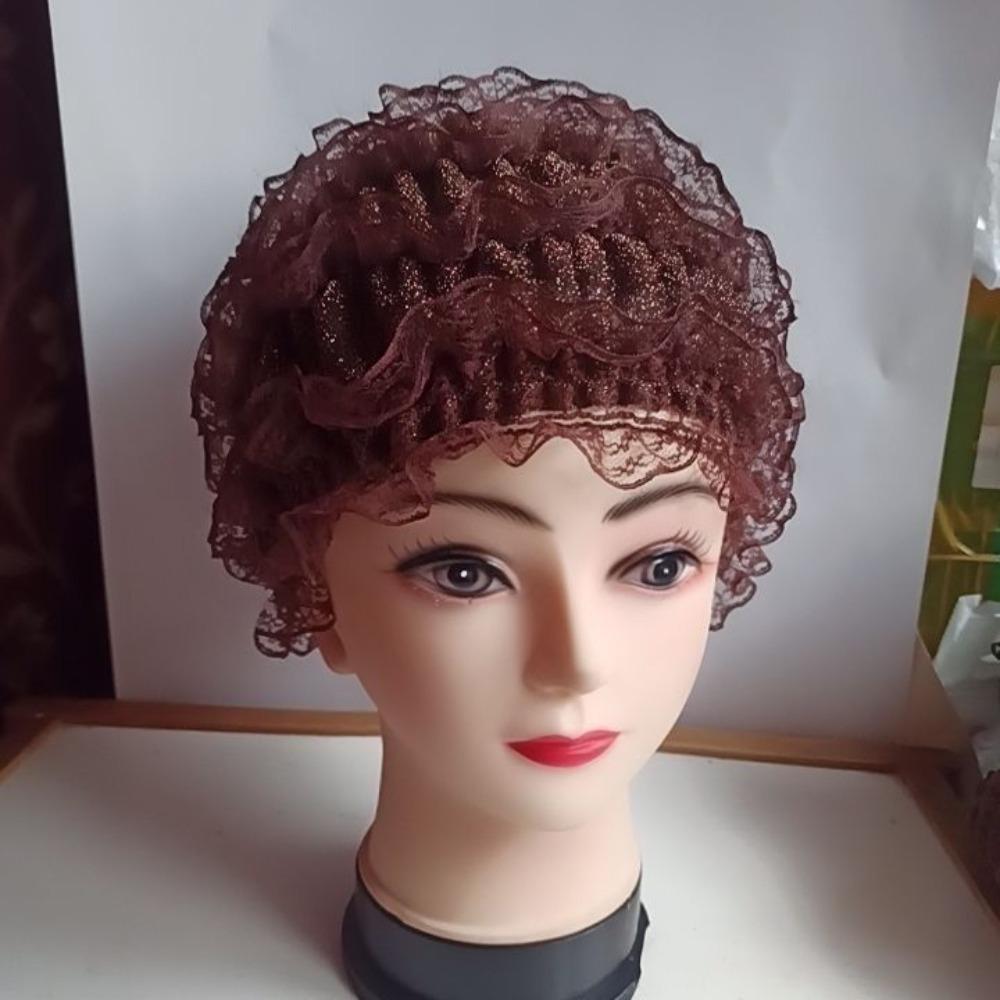 

Дышащая женская шляпа-тюрбан Акриловые волокна Шапка для химиотерапии Новые шляпы-бонеты Лето кофейный