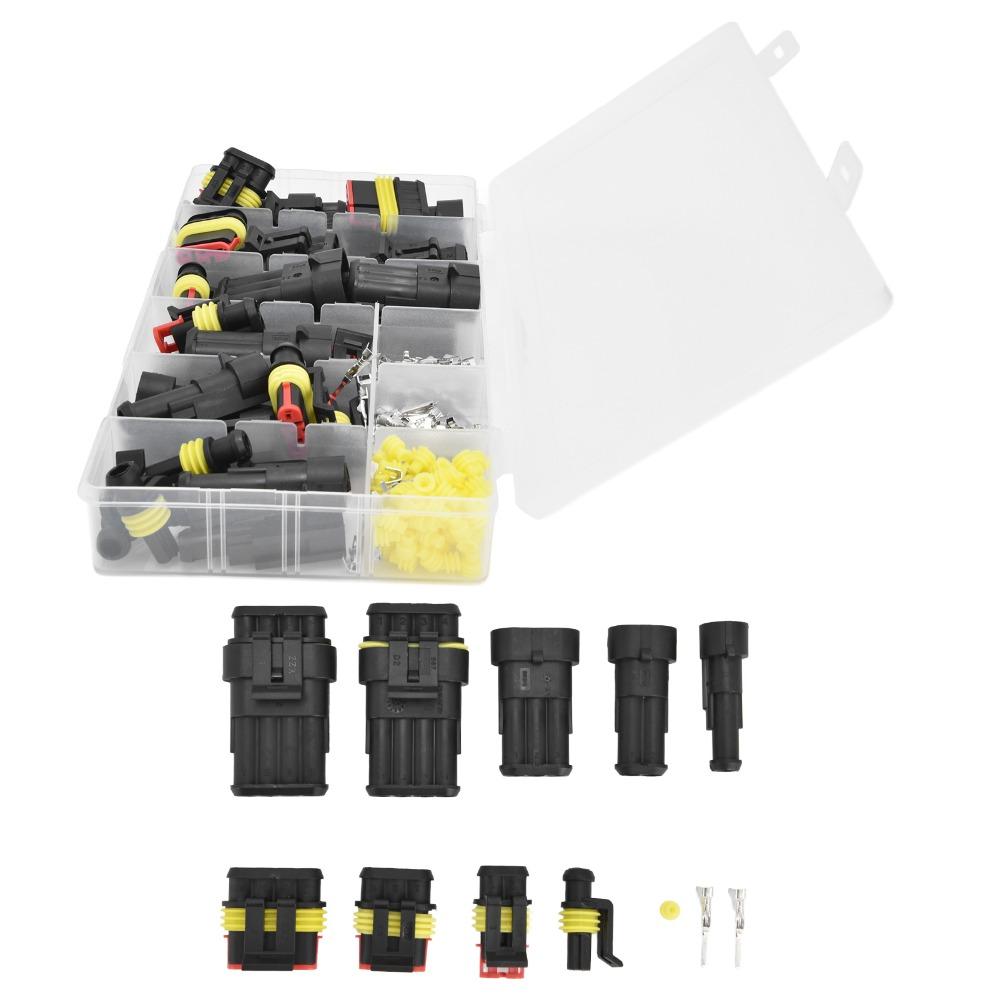 1/2/3/4 Pin Wire Connector Plug Kit Terminals Car Electrical Connector Terminals  Automotive
